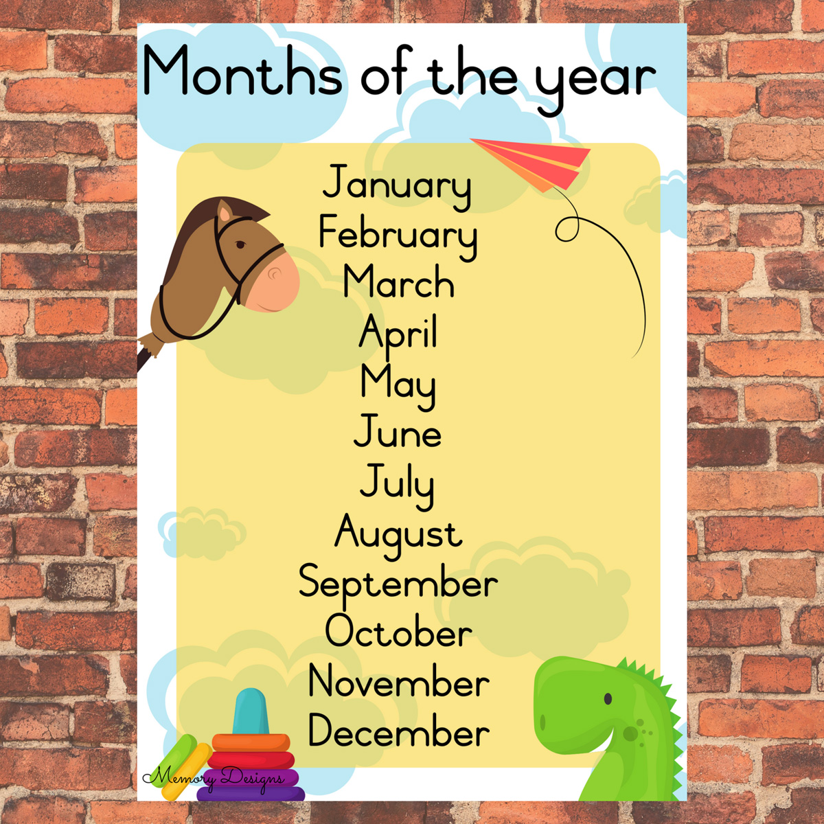 Months of the year Layout